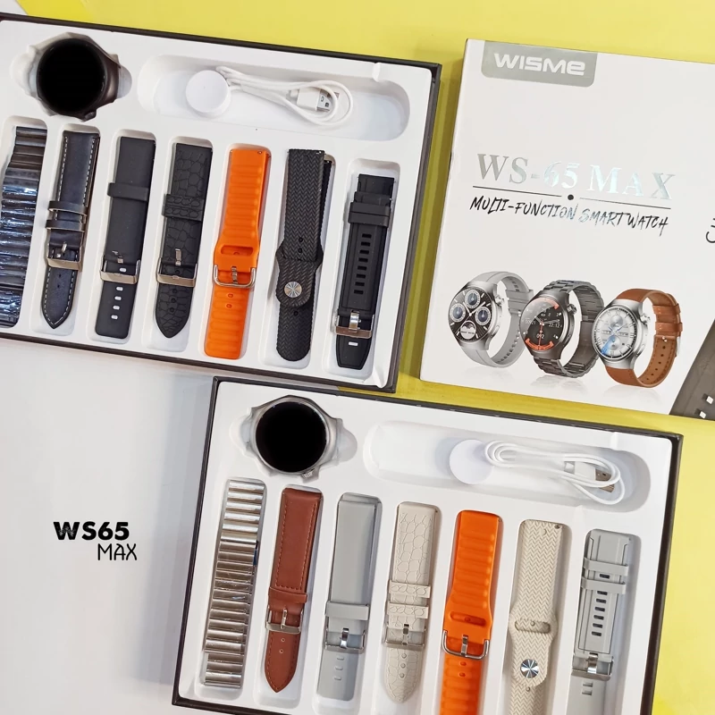 ساعت هوشمند صفحه گرد دایره با 7 بند ws65 max